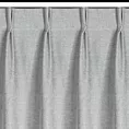 Zasłona srebrna z 100% zaciemniającej tkaniny typu blackout 125x270 cm (wymiar podany na gotowo) system flex - NELISA