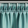 Komplet 2 sztuk zasłon turkusowych z zaciemniającej tkaniny 160x258 cm taśma
