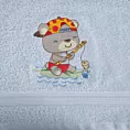 Ręcznik kąpielowy dziecięcy 50x90 cm bawełniany kolor niebieski z haftem misi 450 g/m2 BABY 51