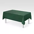 Obrus szyty ITALIA zielony z tkaniny welwetowej o delikatnym połysku
