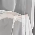 Firana szyta na taśmie 5 cm biała z delikatnej matowej tkaniny typu peru, wykończonej obciążnikiem