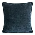 Poszewka na poduszkę 45x45 cm granatowa z szenilowej tkaniny z wypustką na brzegach KLARA 01