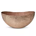 Metalowa misa PARI 1 w prążki miedziana