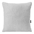 Poszewka na poduszkę 45x45 cm stalowo, biała z drobnym wzorem jodełki AKRYL 5