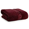 Ręcznik kąpielowy 50x90 cm bawełniany kolor bordowo, złoty zdobiony metaliczna nicią 500 g/m2 KALISTO