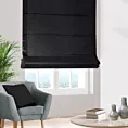 Roleta rzymska czarna z miękkiej w dotyku tkaniny szenilowej