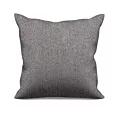 Poszewka szyta stalowo szara z miękkiej tkaniny z efektem melanżu