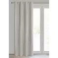 Zasłona ciemnobeżowa welwetowa 100% zaciemniająca 140x250 cm przelotka - NITA
