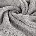 Ręcznik kąpielowy 50x90 cm bawełniany kolor srebrny zdobiony kordonkową koronką 500 g/m2 SOFIA