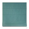 Roleta rzymska turkusowa tkanina zaciemniająca, strukturalna typu dimout