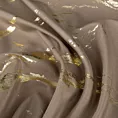 Zasłona brązowo, złocista zdobiona nadrukiem marmurku 140x250 cm przelotka LANI