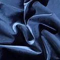 Zasłona szyta na flexach SAFARI ciemnoniebieska z miękkiej welwetowej tkaniny z połyskiem