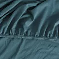 Prześcieradło jersey z gumką 90x200 cm z bawełny kolor ciemnoturkusowy 140 g/m2 ADELA