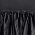 Zasłona welwetowa czarna zdobiona falbanami i lśniącymi akcentami 140x250 cm przelotka - CARLI