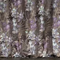 Tkanina zasłonowa miękka, welwetowa, z nowoczesnym nadrukiem kwiatów