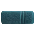 Ręcznik kąpielowy 50x90 cm bawełniany kolor turkusowy 0 twist zdobiony paseczkami 550 g/m2 MOLLY