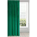 Zasłona welwetowa zielona z połyskiem 140x300 cm na taśma - SAMANTA