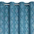 Zasłona niebieska z wytłaczanym wzorem, welwetowa 140x250 cm przelotka - ARETA