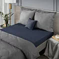 Prześcieradło jersey z gumką 220x200 cm z bawełny kolor granatowy 125 g/m2 Design 91