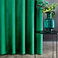 Zasłona welwetowa zielona z połyskiem 140x270 cm na taśma - SAMANTA