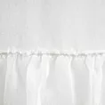 Firana biała z puszystą nicią i falbanami 140x270 cm taśma RAJA
