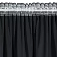 Zasłona welwetowa czarna zdobiona falbanami i lśniącymi akcentami 140x270 cm taśma - CARLI