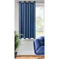 Zasłona ciemnoniebieska z matowej gładkiej tkaniny 140x175 cm przelotka RITA