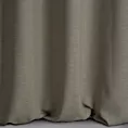 Zasłona szyta na taśmie 5 cm IVANA ciemnobeżowa z tkaniny o naturalnym charakterze z lnianym splotem
