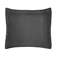 Poszewka na poduszkę 50x70 cm bawełniana czarna z satynowym połyskiem i ozdobną kantą NOVA COLOUR
