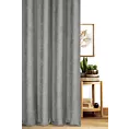 Zasłona szyta na taśmie 5 cm stalowa z miękkiej w dotyku tkaniny szenilowej
