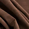 Zasłona szyta na taśmie 5 cm DORA - HIT brązowa z miękkiej tkaniny o welurowej strukturze