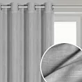 Zasłona srebrna z dodatkiem lnu w stylu eko 140x250 cm przelotka - LATIKA