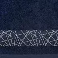 Ręcznik kąpielowy 50x90 cm bawełniany kolor granatowy z żakardową bordiurą 480 g/m2 NIKA