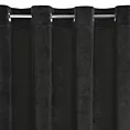 Zasłona czarna z wytłaczanego welwetu 140x250 cm przelotka - ELIZA