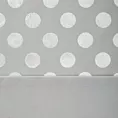 Zasłona gotowa BLINK z ozdobnym pasem z nadrukiem w srebrne grochy
