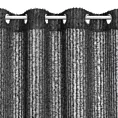 Zasłona czarna zdobiona moherową nicią z tkaniny szyfonowej 135x250 cm przelotka - SELMA - Eva Mingę