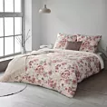Pościel 220x200 cm bawełniana kolor beżowy, pudrowy z wzorem kwiatowym styl romantyczny SPRING 42