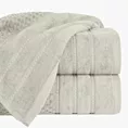 Ręcznik do rąk 30x50 cm bawełniany kolor beżowy z ozdobną bordiurą w paseczki 500 g/m2 ADORE