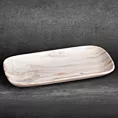 Patera ceramiczna ASLI o prostokątnym kształcie z efektem przecieranego  drzewa