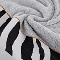 Ręcznik kąpielowy 50X90 cm bawełniany kolor srebrny,czarny z designerską bordiurą 500 g/m2 EVA 22 Eva Minge
