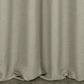 Zasłona szyta na taśmie 8 cm srebrna z tkaniny o naturalnym splocie w stylu eko