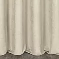 Zasłona szyta na flexach jasnobeżowa z miękkiej w dotyku tkaniny szenilowej