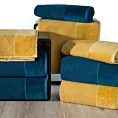 Ręcznik kąpielowy 50x90 cm bawełniany kolor granatowy z bordiurą z weluru 500 g/m2 LUCY
