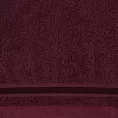 Ręcznik do rąk 30x50 cm bawełniany kolor bordowy z bordiurą w paski 500 g/m2 ABBIE