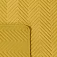 Narzuta welwetowa musztardowa 200x220 cm pikowana w jodełkę metodą hot press SOFIA Eurofirany Premium