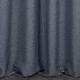 Zasłona szyta na taśmie 5 cm granatowa z tkaniny o naturalnym splocie w stylu eko