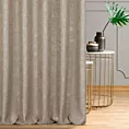 Zasłona szyta na taśmie 5 cm beżowo złota z siatki w stylu eko o luźnym splocie i delikatnie połyskującym nadruku Italissima Eva Minge