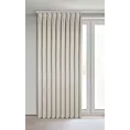 Zasłona beżowa o płóciennym splocie z efektem melanżu 125x270 cm (wymiar podany na gotowo) system flex - JULA