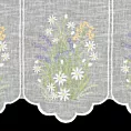 Tkanina firanowa zazdrostka z haftowanym wzorem