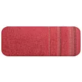 Ręcznik kąpielowy 70x140 cm bawełniany kolor czerwony z ozdobnym stębnowaniem 500 g/m2 POLA